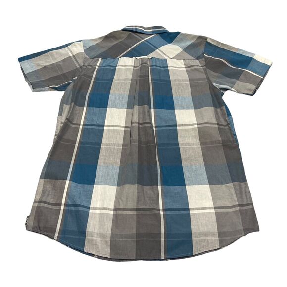 Empyre Shirt Men's Medium Multicolor Plaid Cotton Short Sleeve Casual Button-Up - Picture 3 of 8